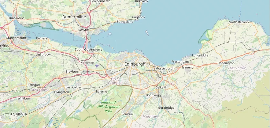 Map of the Edinburgh area we cover